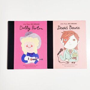 Little People Big Dream Books - Dolly Parton and David Bowie Lot